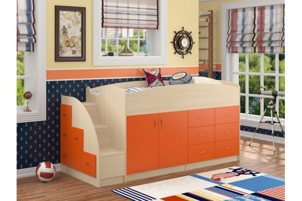 Кровать Дюймовочка 4 Оранжевый