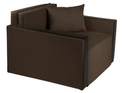 Кресло-кровать Милена с подлокотниками рогожка chocolate