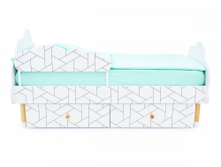 Кровать Stumpa Облако ящики, бортик рисунок Мозаика